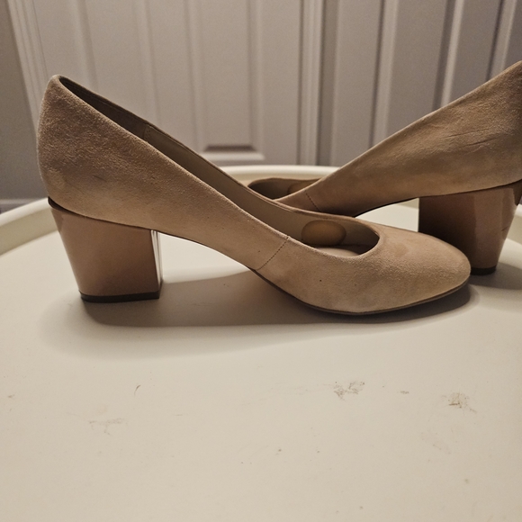 Calvin Klein Beige Block Heel Pumps - Picture 6 of 10